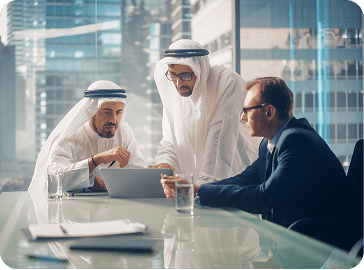 Business professionals in conference room